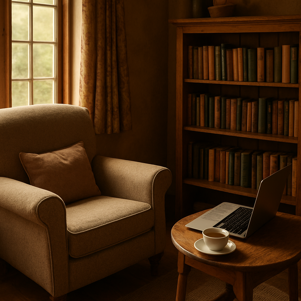 Cosy lounge area at Helen's Homestead with free WiFi available